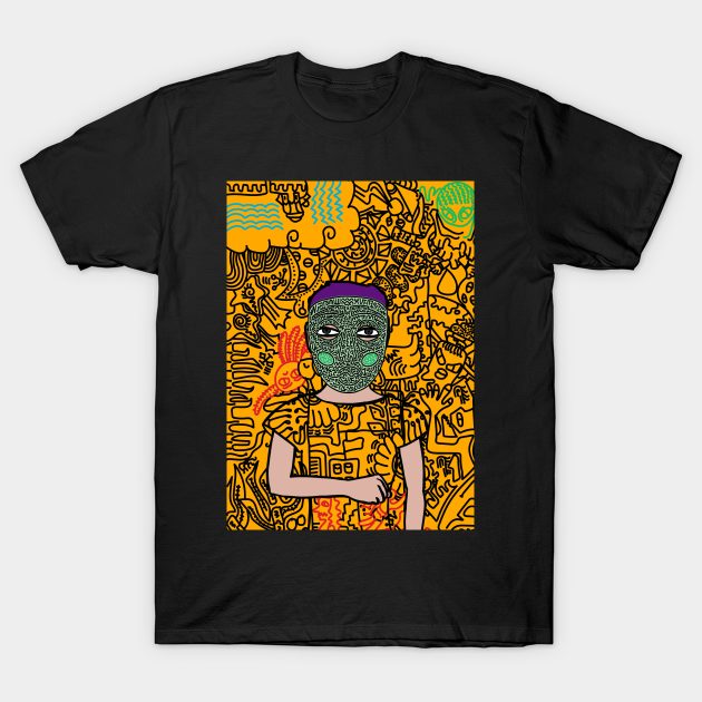 Captivating Charm: A Timeless Portrait T-Shirt by Hashed Art